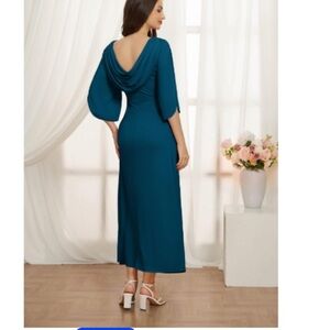 NWOT L Grace Karin Classy Cowl Back Formal drape dress​